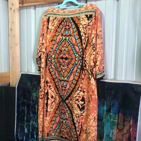 Beige by eci dress multi colored 2X by measurements plus size - Picture 3 of 12